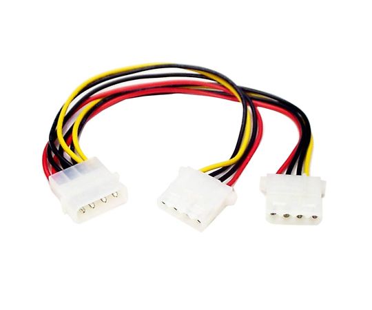 StarTech.com IDE電源2分岐ケーブル ペリフェラル電源(オス)- 2x ペリフェラル電源(メス)23cm PYO2L 1個(ご注文単位1個)【直送品】