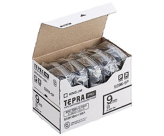 アズワン 9mm テープカセット(白/5個) EA761DK-94B 1箱(ご注文単位1箱)【直送品】