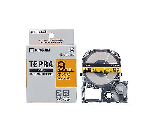 アズワン 9mm テープカセット(オレンジ) EA761DK-97 1個(ご注文単位1個)【直送品】