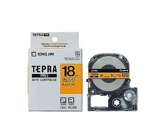 アズワン 18mm テープカセット(オレンジ) EA761DK-187 1個(ご注文単位1個)【直送品】