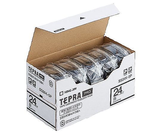 アズワン 24mm テープカセット(白/5個) EA761DK-244B 1箱(ご注文単位1箱)【直送品】