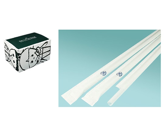 ダイヤ（DAIYA） ストレートストロー 4.5mm×18cm 紙包装 白 1箱(500本入)  1箱（ご注文単位1箱）【直送品】