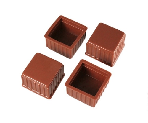 ハイロジック 脚キャップ 38mm角×25mm 茶 1パック(4個入) A-056 1パック(ご注文単位1パック)【直送品】