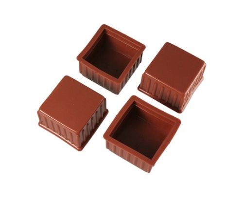 ハイロジック 脚キャップ 44mm角×27mm 茶 1パック(4個入) A-057 1パック(ご注文単位1パック)【直送品】