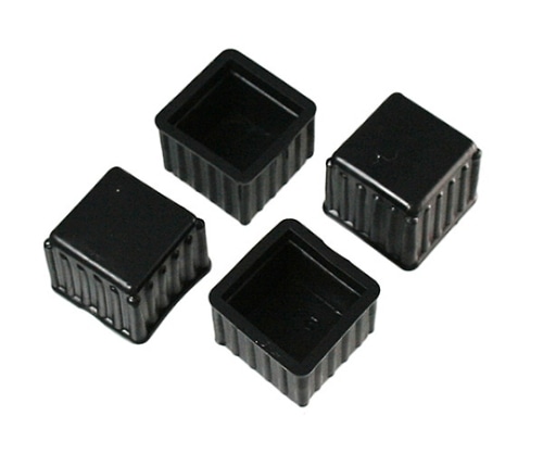 ハイロジック 脚キャップ 30mm角×24mm 黒 1パック(4個入) A-075 1パック(ご注文単位1パック)【直送品】