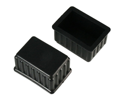 ハイロジック 脚キャップ 44×31×25mm 黒 1パック(2個入) A-079 1パック(ご注文単位1パック)【直送品】