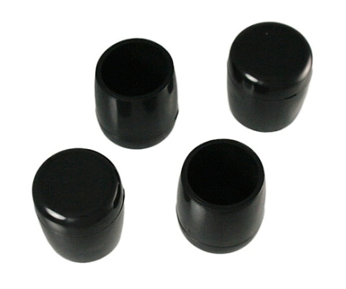 ハイロジック パイプ脚キャップ 内径24mm 高さ34mm 黒 1パック(4個入) A-106 1パック(ご注文単位1パック)【直送品】