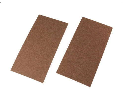 ハイロジック 硬質フェルト 幅70×高さ140 茶 両面テープ付 1個(2枚入) A-201 1個(ご注文単位1個)【直送品】