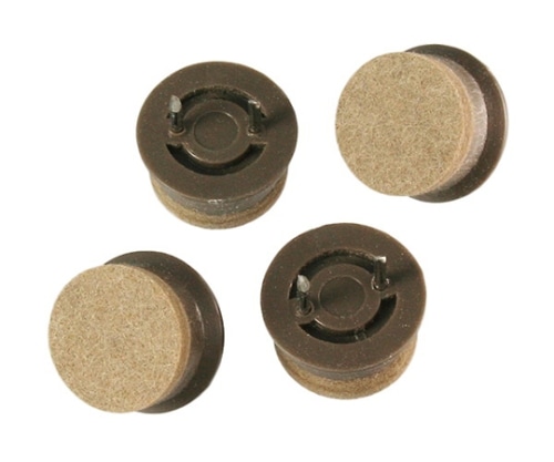 ハイロジック 打込フェルト 22mm丸 ブラウン 1パック(4個入) A-204 1パック(ご注文単位1パック)【直送品】
