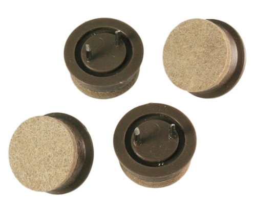 ハイロジック 打込フェルト 25mm丸 ブラウン 1パック(4個入) A-205 1パック(ご注文単位1パック)【直送品】