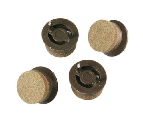 ハイロジック 打込フェルト 19mm丸 ブラウン 1パック(4個入) A-215 1パック(ご注文単位1パック)【直送品】