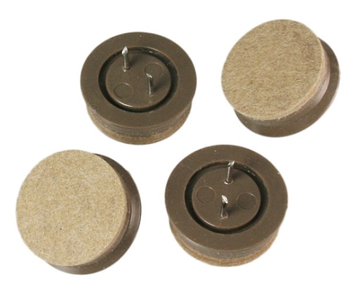 ハイロジック 打込フェルト 32mm丸 ブラウン 1パック(4個入) A-216 1パック(ご注文単位1パック)【直送品】