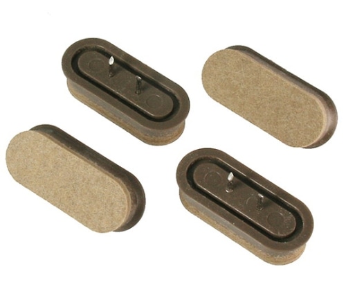 ハイロジック 打込フェルト 45mm ブラウン 1パック(4個入) A-217 1パック(ご注文単位1パック)【直送品】