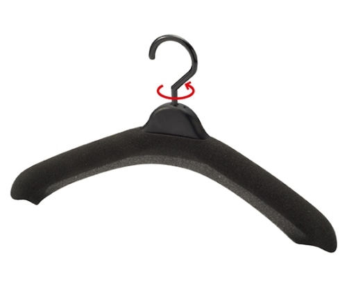 ストア・エキスプレス ウレタンカバー付き湾曲ハンガー W40cm 入数5本 61-196-5-1 1セット（ご注文単位1セット）【直送品】