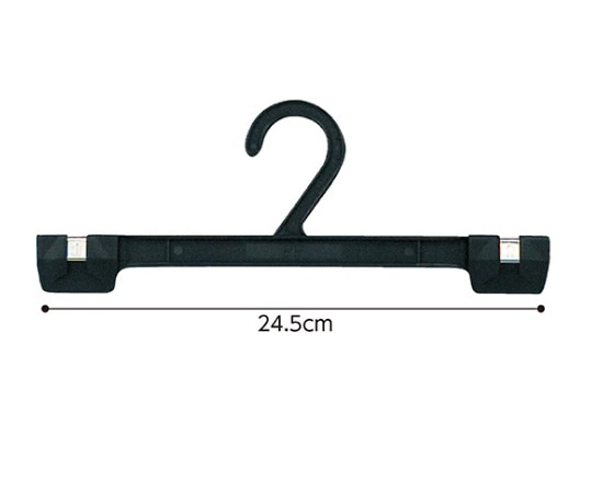 ストア・エキスプレス プラスチック製ボトムハンガー 黒 W24.5×厚さ1.5cm 10本 61-196-8-3 1セット（ご注文単位1セット）【直送品】