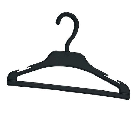 ストア・エキスプレス 子供用プラスチック製ハンガー 黒 1セット(10本入) 61-196-10-1 1セット（ご注文単位1セット）【直送品】