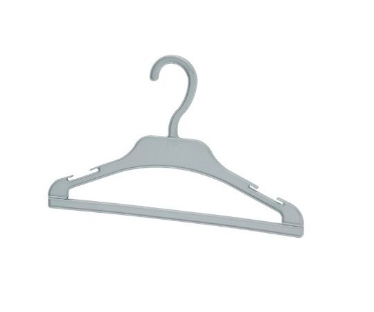 ストア・エキスプレス 子供用プラスチック製ハンガー グレー 1セット(10本入) 61-196-10-2 1セット（ご注文単位1セット）【直送品】