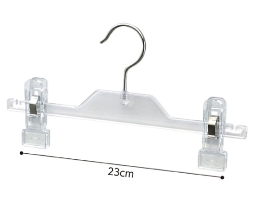 ストア・エキスプレス 子供用プラスチック製ボトムハンガー 透明 W27cm 入数10本 61-196-12-1 1セット（ご注文単位1セット）【直送品】