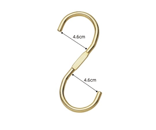 ストア・エキスプレス スチール製ディスプレー用フック ゴールド 1セット(5個入) 61-778-76-3 1セット（ご注文単位1セット）【直送品】