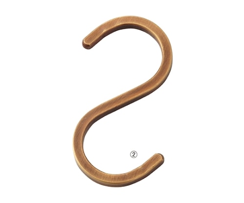 ストア・エキスプレス スチール製ディスプレー用フック スクエアタイプ アンティークゴールド 1セット(5個入) 61-752-78-2 1セット（ご注文単位1セット）【直送品】