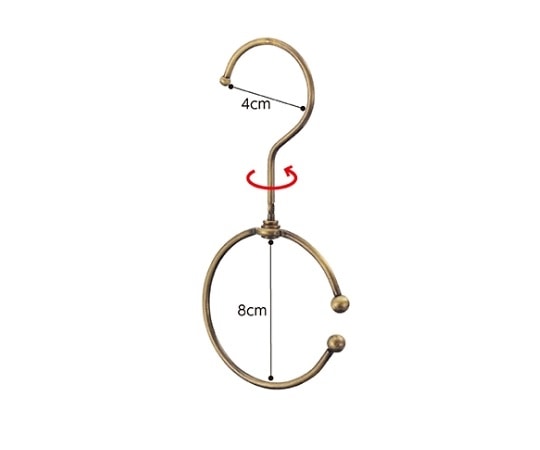 ストア・エキスプレス ディスプレー用ラウンドフック アンティークゴールド 1セット(5個入) 61-799-59-2 1セット（ご注文単位1セット）【直送品】