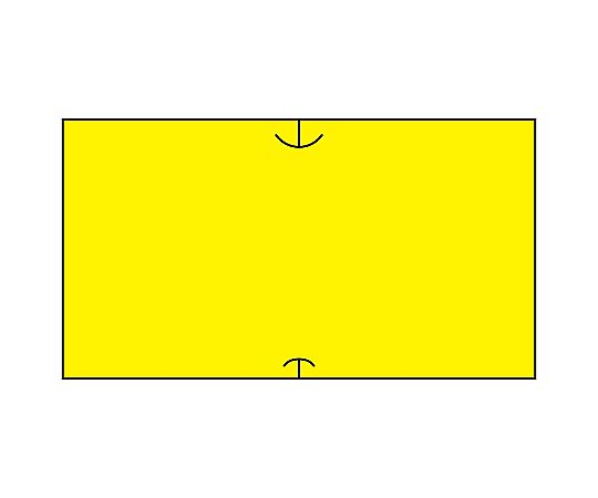 ストア・エキスプレス 共用シール 黄無地(強粘) 1セット(10巻入) 61-781-33-32 1セット（ご注文単位1セット）【直送品】