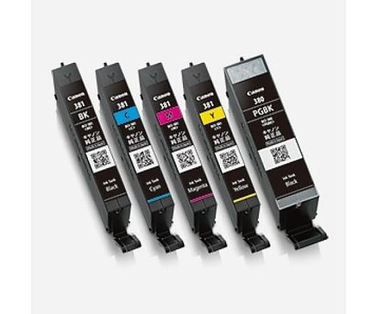 アズワン [キヤノン] インクカートリッジ(5色セット/BCI-381+380/5MP EA759X-440 1個(ご注文単位1個)【直送品】