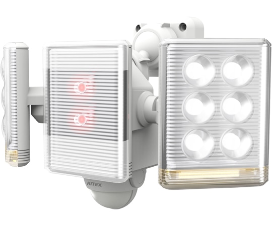 ムサシ 9W×2灯 フリーアーム式 LEDセンサーライト リモコン付 LED-AC2018 1台(ご注文単位1台)【直送品】