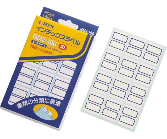 ライオン事務器 インデックスラベル 1パック(100シート入) BM2-100 1パック(ご注文単位1パック)【直送品】