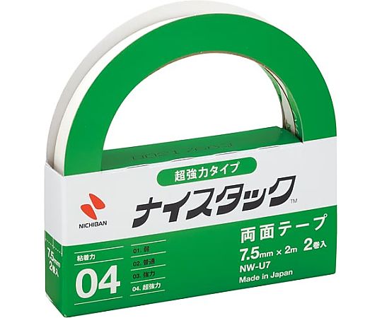ニチバン ナイスタック超強力タイプ 幅7.5mm×2m 1セット(2巻入) NW-U7 1セット(ご注文単位1セット)【直送品】