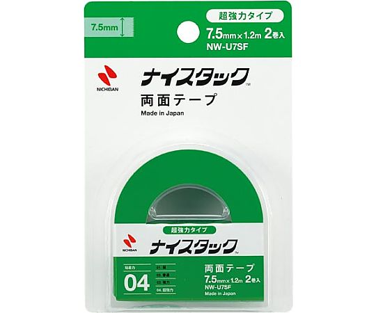 ニチバン ナイスタック超強力タイプ 幅7.5mm×1.2m 1パック(2巻入) NW-U7SF 1パック(ご注文単位1パック)【直送品】