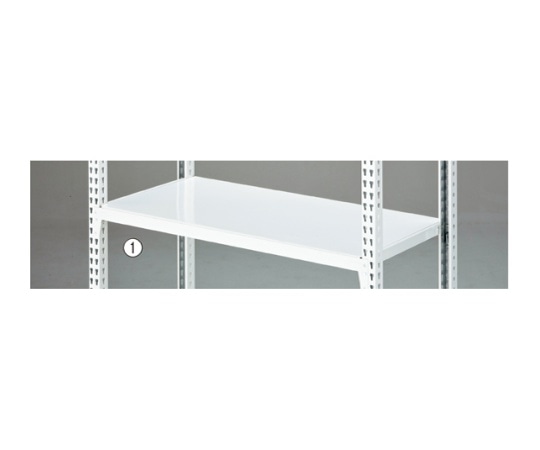 ストア・エキスプレス ストレージシェルフ スチール棚セット ホワイト W90cmタイプ 61-67-12-1 1セット（ご注文単位1セット）【直送品】