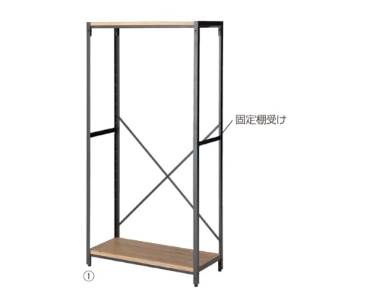 ストア・エキスプレス Lアングルシェルフ H180cm W120cm 61-779-11-3 1セット（ご注文単位1セット）【直送品】