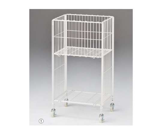 ストア・エキスプレス ワイヤー2段ワゴン ホワイト W45×D35cm 61-653-60-1 1台（ご注文単位1台）【直送品】