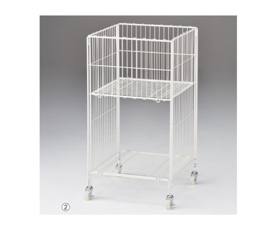 ストア・エキスプレス ワイヤー2段ワゴン ホワイト W45×D45cm 61-653-60-2 1台（ご注文単位1台）【直送品】