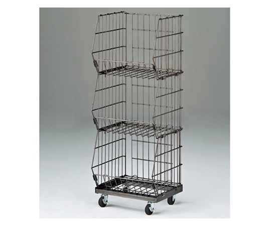 ストア・エキスプレス ジャンブルバスケット 強化型 スチールクリア 3段 61-752-19-1 1台（ご注文単位1台）【直送品】