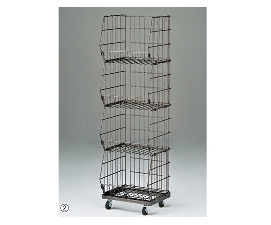 ストア・エキスプレス ジャンブルバスケット 強化型 スチールクリア 4段 61-752-19-2 1台（ご注文単位1台）【直送品】