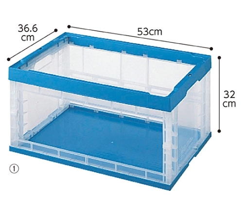 ストア・エキスプレス 折りたたみコンテナ窓あきタイプ 50リットル 61-364-5-1 1個（ご注文単位1個）【直送品】