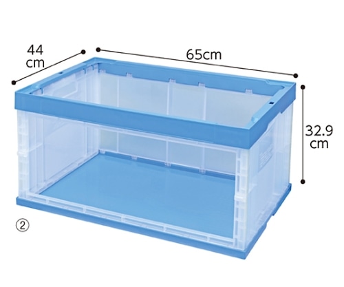 ストア・エキスプレス 折りたたみコンテナ窓あきタイプ 75リットル 61-364-5-2 1個（ご注文単位1個）【直送品】