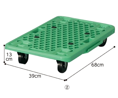 ストア・エキスプレス カラーキャリー グリーン 61-364-10-2 1台（ご注文単位1台）【直送品】