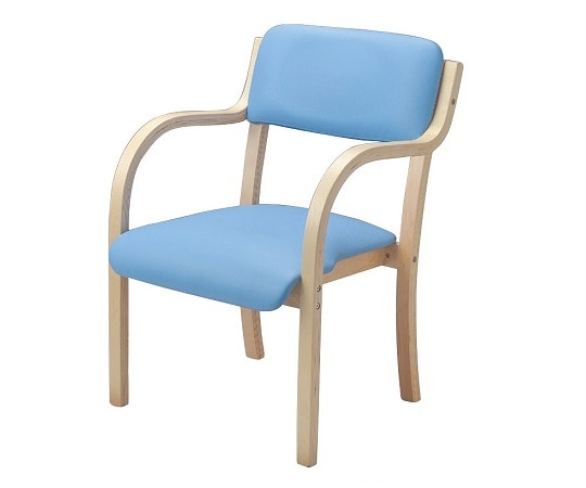 歯愛メディカル スタッキングチェア 肘掛付き TB1061 PVC ブルー  1脚（ご注文単位1脚）【直送品】