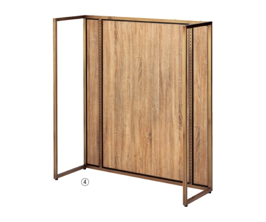 ストア・エキスプレス アンティークゴールド 中央片面タイプ W120cm 本体 ラスティック柄パネル付き 61-751-42-5 1台（ご注文単位1台）【直送品】