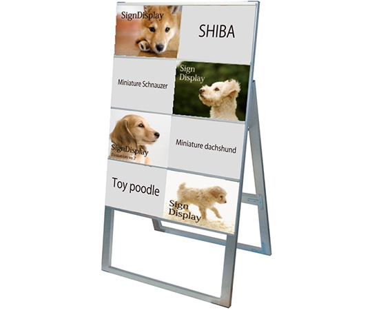 常磐精工 カードケーススタンド看板 A4横 8片面ハイ CCSK-A4Y8KH 1台（ご注文単位1台）【直送品】