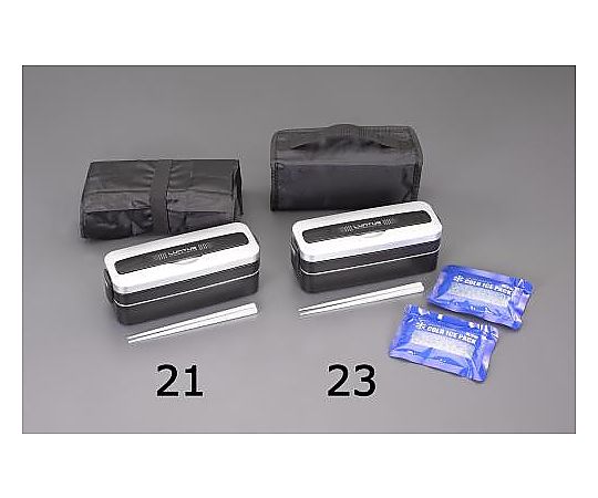 エスコ 227x112x 60mm/800ml ランチボックス EA763AV-23 1個(ご注文単位1個)【直送品】