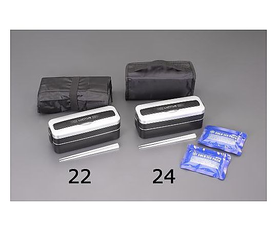 エスコ 226x 80x 82mm/800ml ランチボックス EA763AV-24 1個(ご注文単位1個)【直送品】