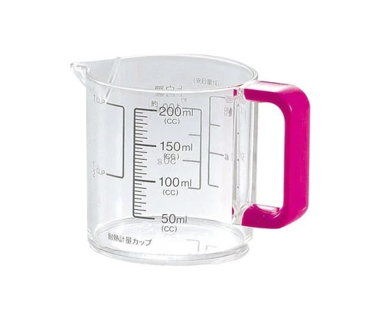 パール金属 Colors 耐熱計量カップ 200mL ピンク C1386 1個(ご注文単位1個)【直送品】