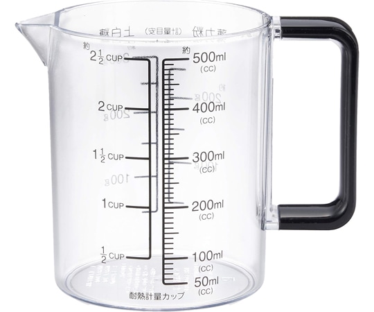 パール金属 BLACKS 食洗機対応耐熱計量カップ 500mL C8622 1個(ご注文単位1個)【直送品】