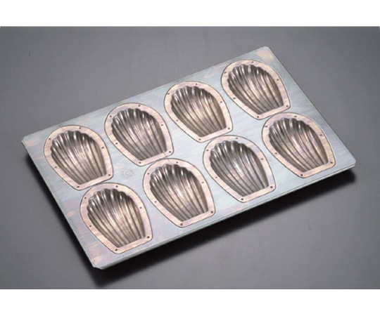 千代田金属工業 シリコン加工 貝型マドレーヌ 8ヶ付  1個(ご注文単位1個)【直送品】