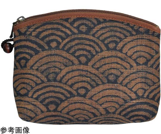 ヤマコー 藍渋染 アーチポーチ 青海波 #88812 1個(ご注文単位1個)【直送品】