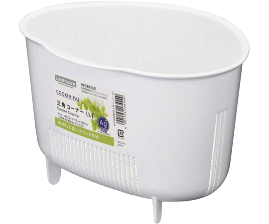 岩崎工業 クッキンパルシリーズ 三角コーナー(L) WH 1ケース(5個×8小箱入)  1ケース（ご注文単位1ケース）【直送品】